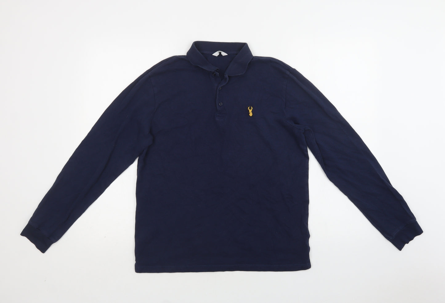 NEXT Mens Blue  Cotton  Polo Size M Collared Button