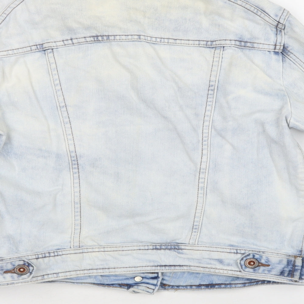 Bershka Womens Blue   Jacket  Size L  Button