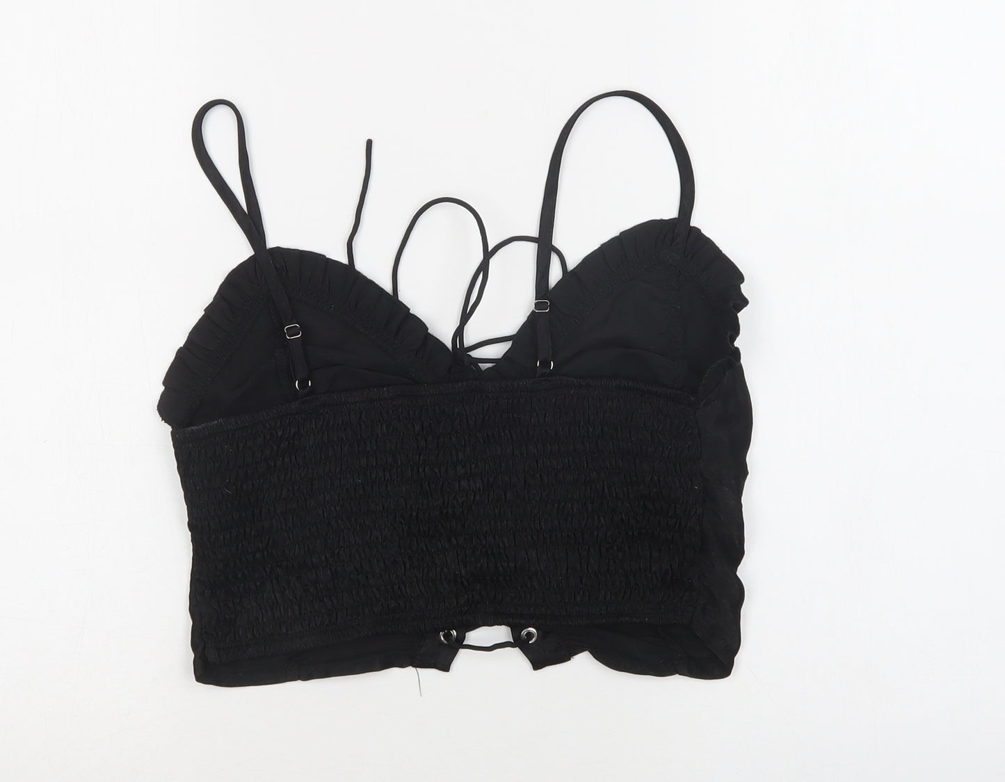 SheIn Womens Black  Polyester Cropped Tank Size M V-Neck