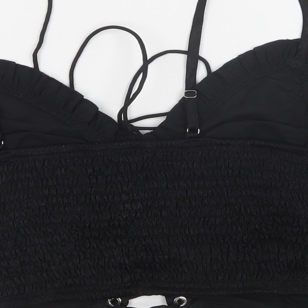 SheIn Womens Black  Polyester Cropped Tank Size M V-Neck