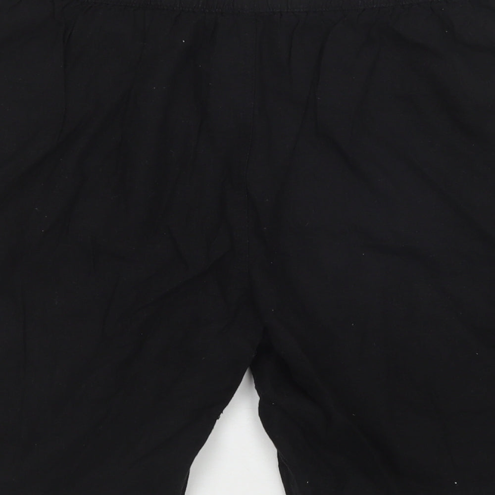 Metzuyan Womens Black  Linen Chino Shorts Size 22 L9 in Regular Drawstring