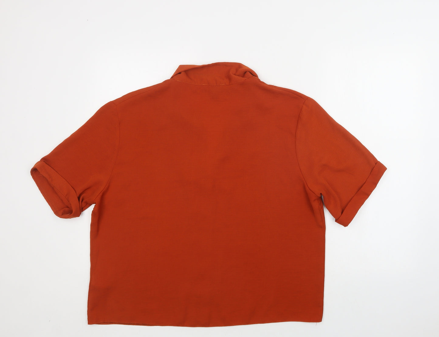 New Look Womens Brown  Polyester Basic Button-Up Size 18 Collared