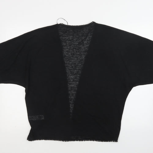 Dorothy Perkins Womens Black V-Neck  Polyester Cardigan Jumper Size M