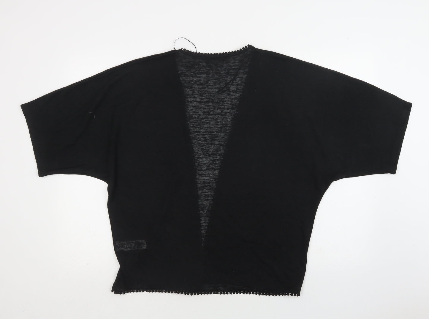 Dorothy Perkins Womens Black V-Neck  Polyester Cardigan Jumper Size M
