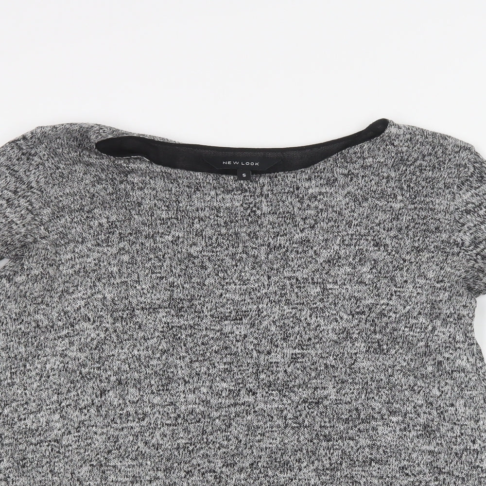 New Look Womens Grey Round Neck  Polyester Pullover Jumper Size S
