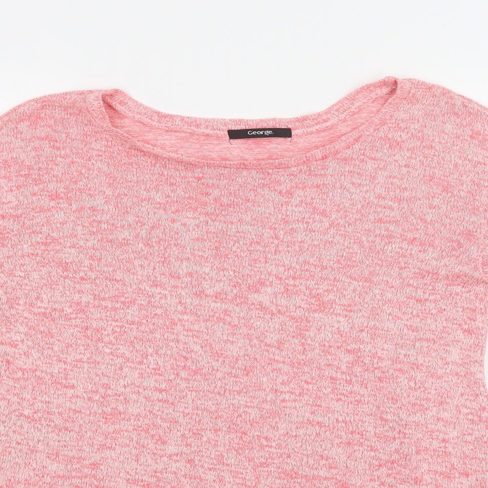 George Womens Pink Crew Neck   Pullover Jumper Size 10