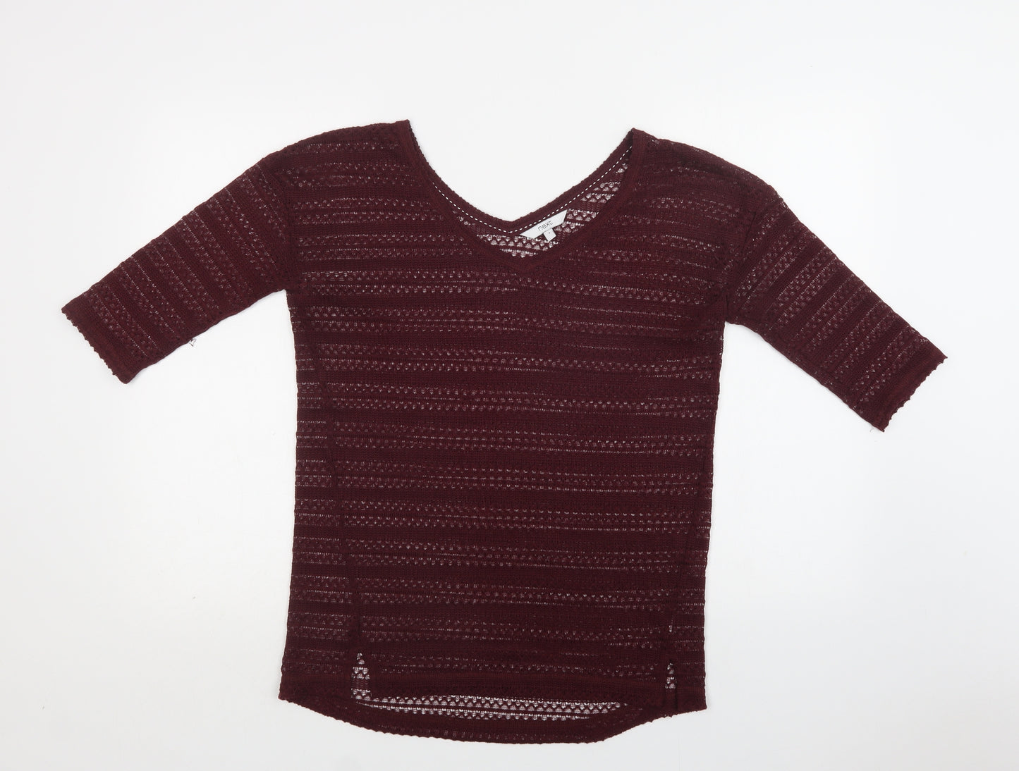 NEXT Womens Purple V-Neck   Pullover Jumper Size 8