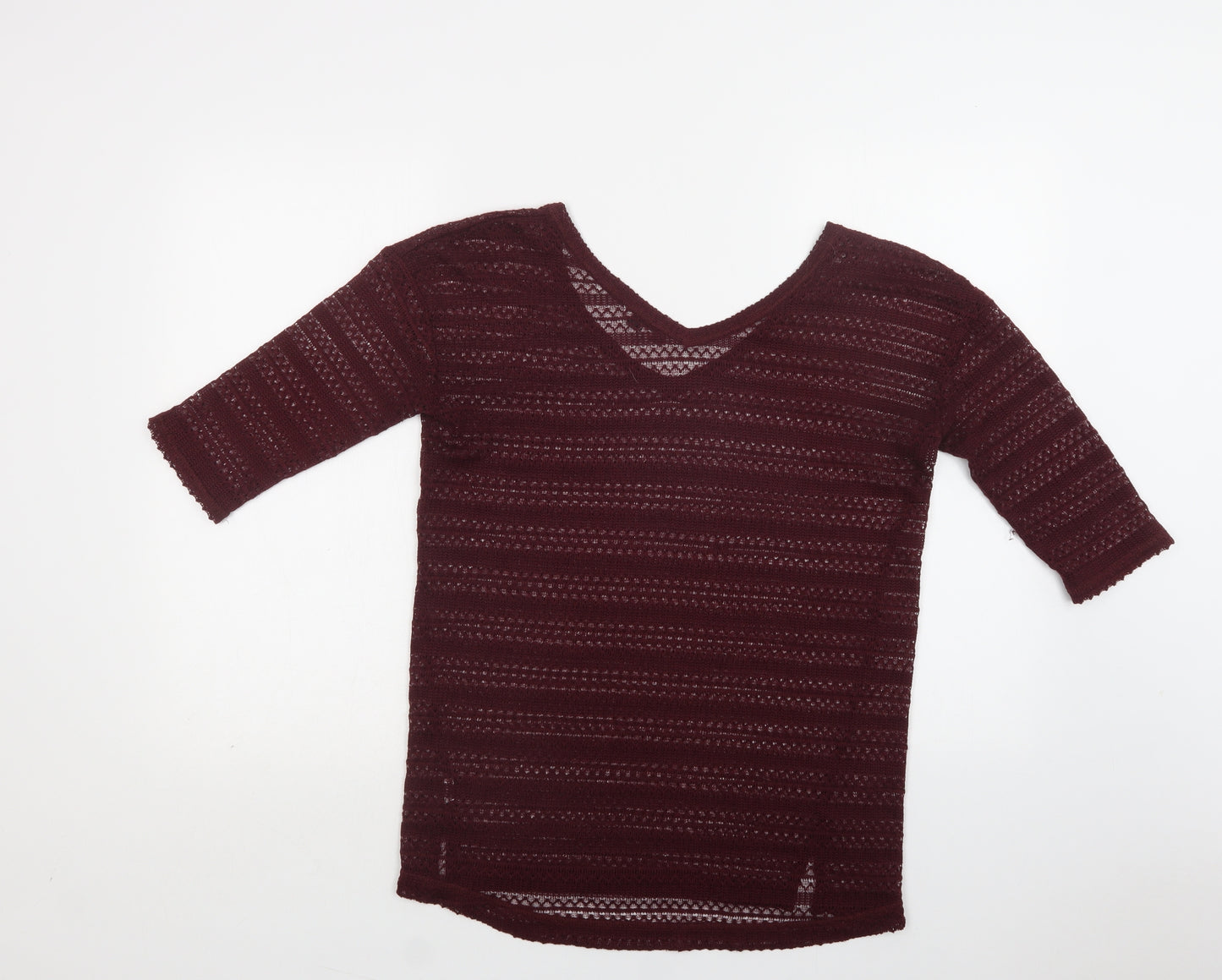 NEXT Womens Purple V-Neck   Pullover Jumper Size 8