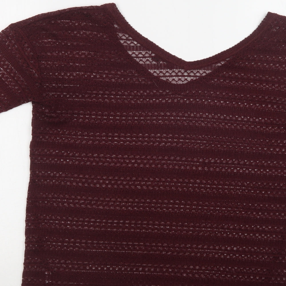 NEXT Womens Purple V-Neck   Pullover Jumper Size 8