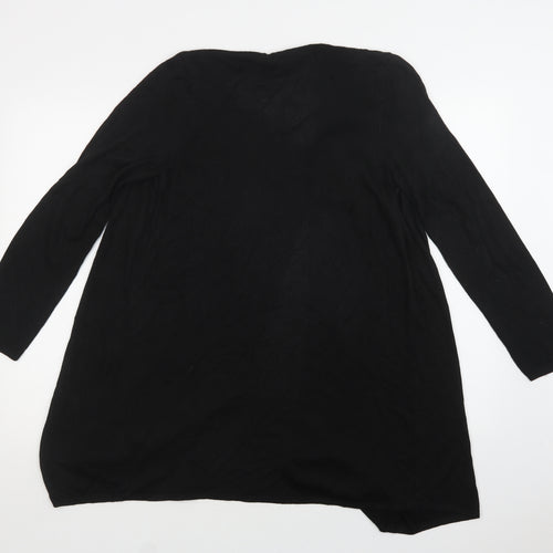 Per Una Womens Black V-Neck  Viscose Cardigan Jumper Size 12