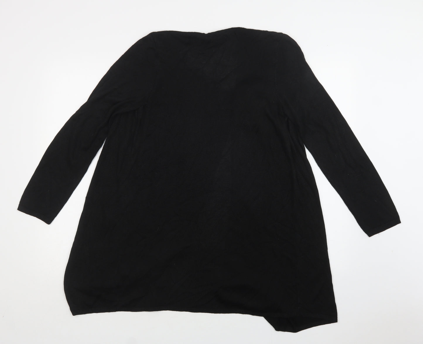 Per Una Womens Black V-Neck  Viscose Cardigan Jumper Size 12