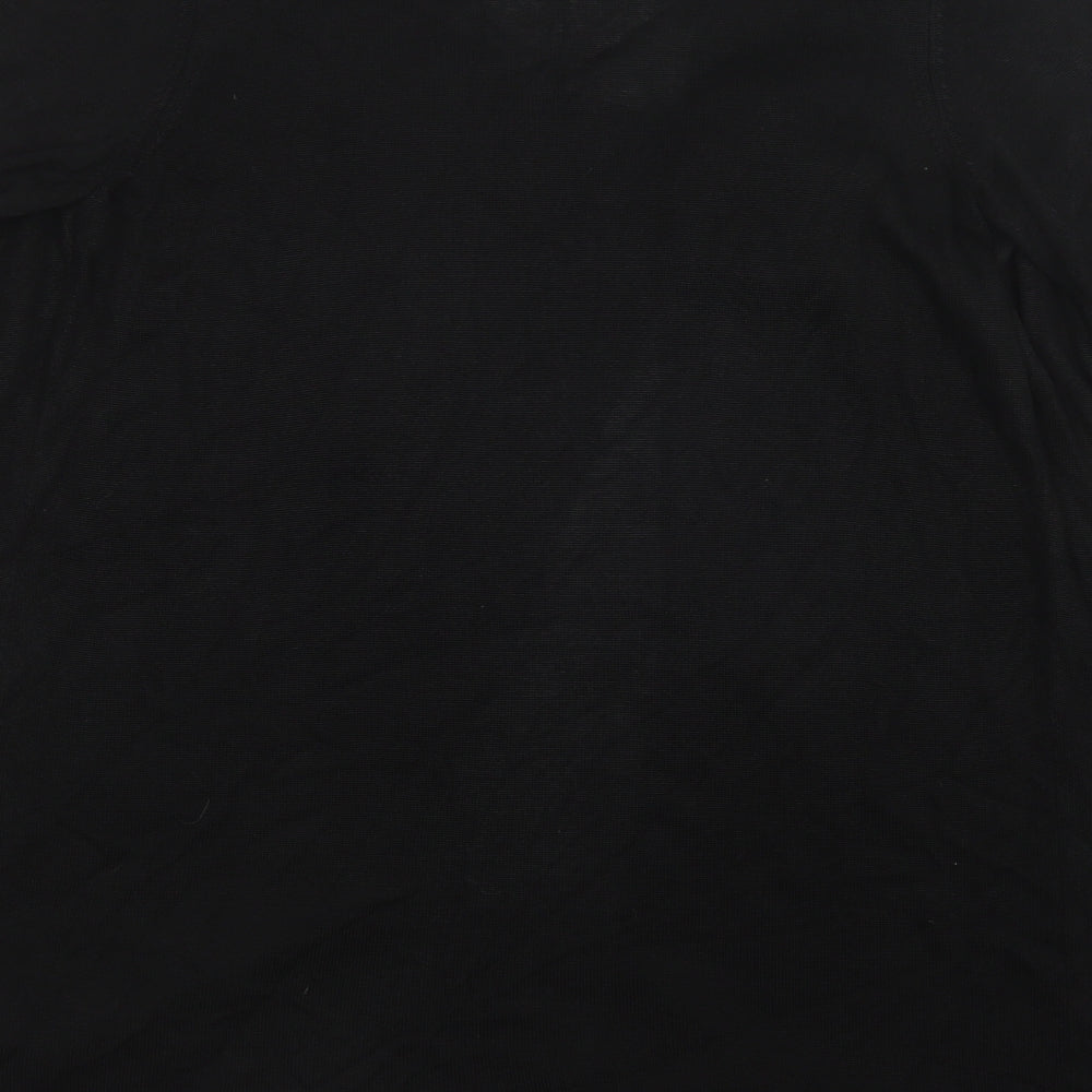 Per Una Womens Black V-Neck  Viscose Cardigan Jumper Size 12