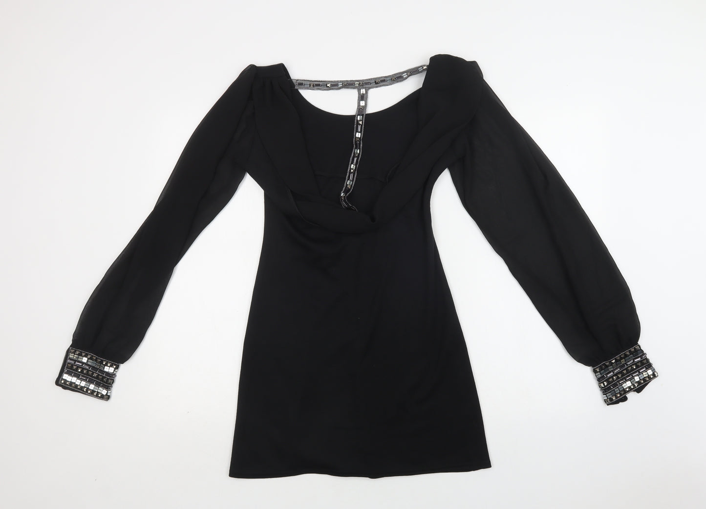 Foxy Womens Black  Polyester A-Line  Size 12  Round Neck