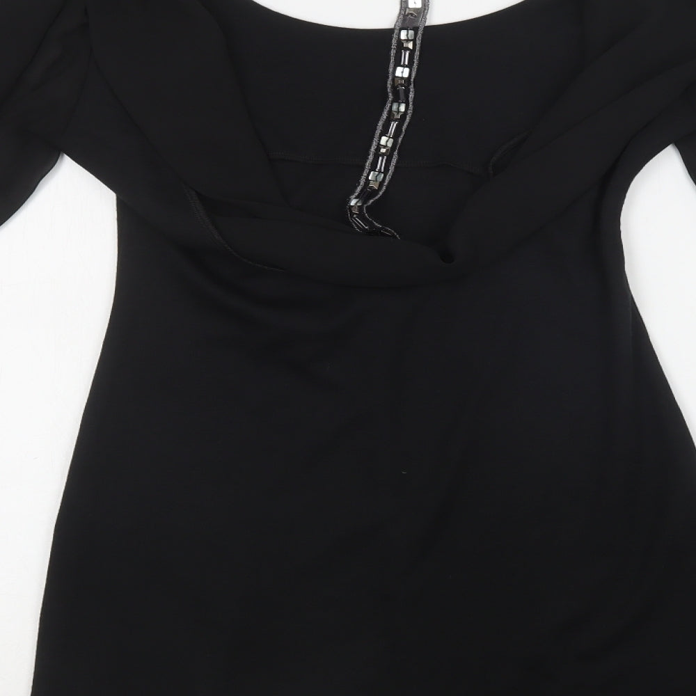 Foxy Womens Black  Polyester A-Line  Size 12  Round Neck