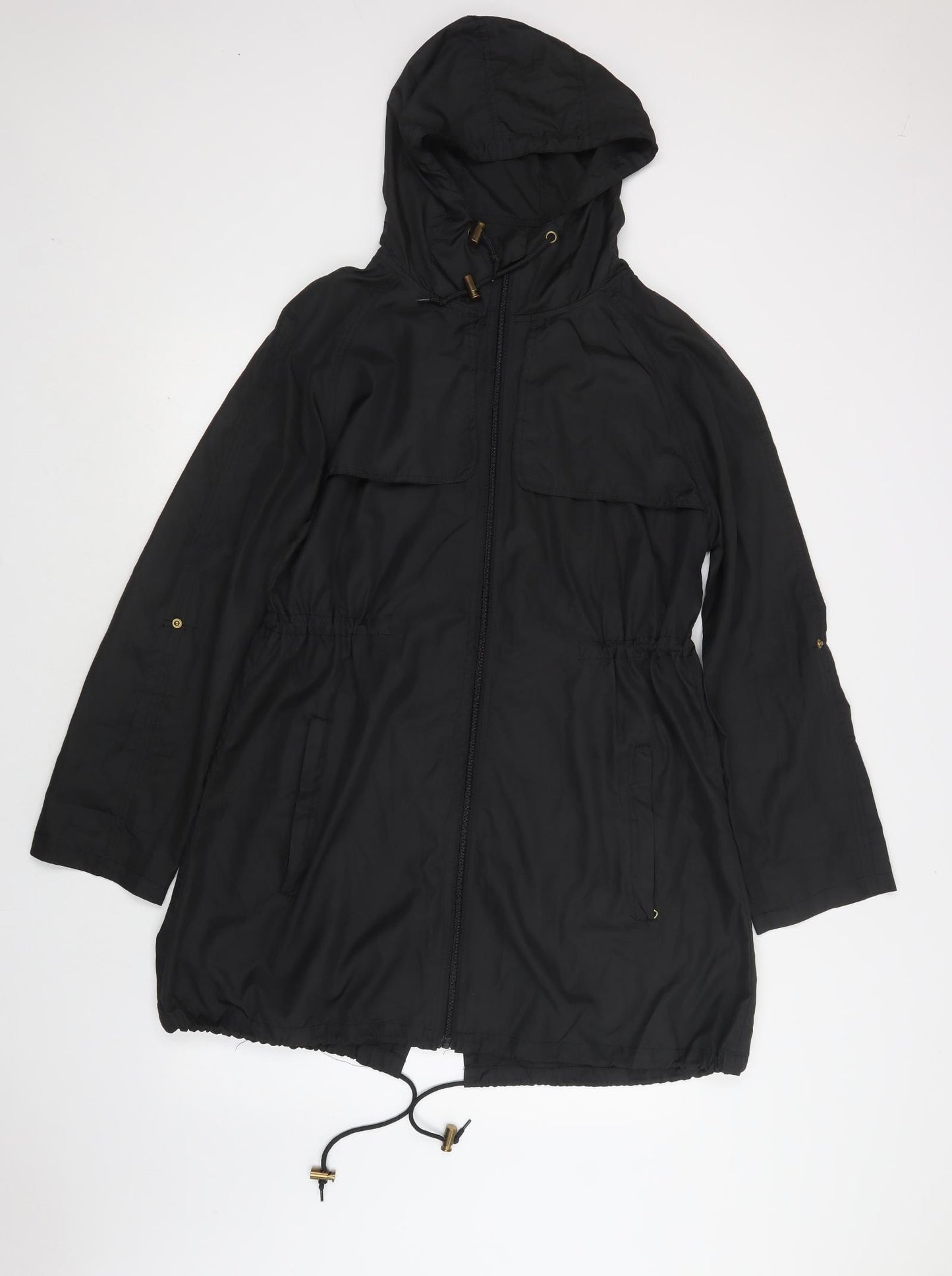 Primark Womens Black   Parka Jacket Size S  Zip