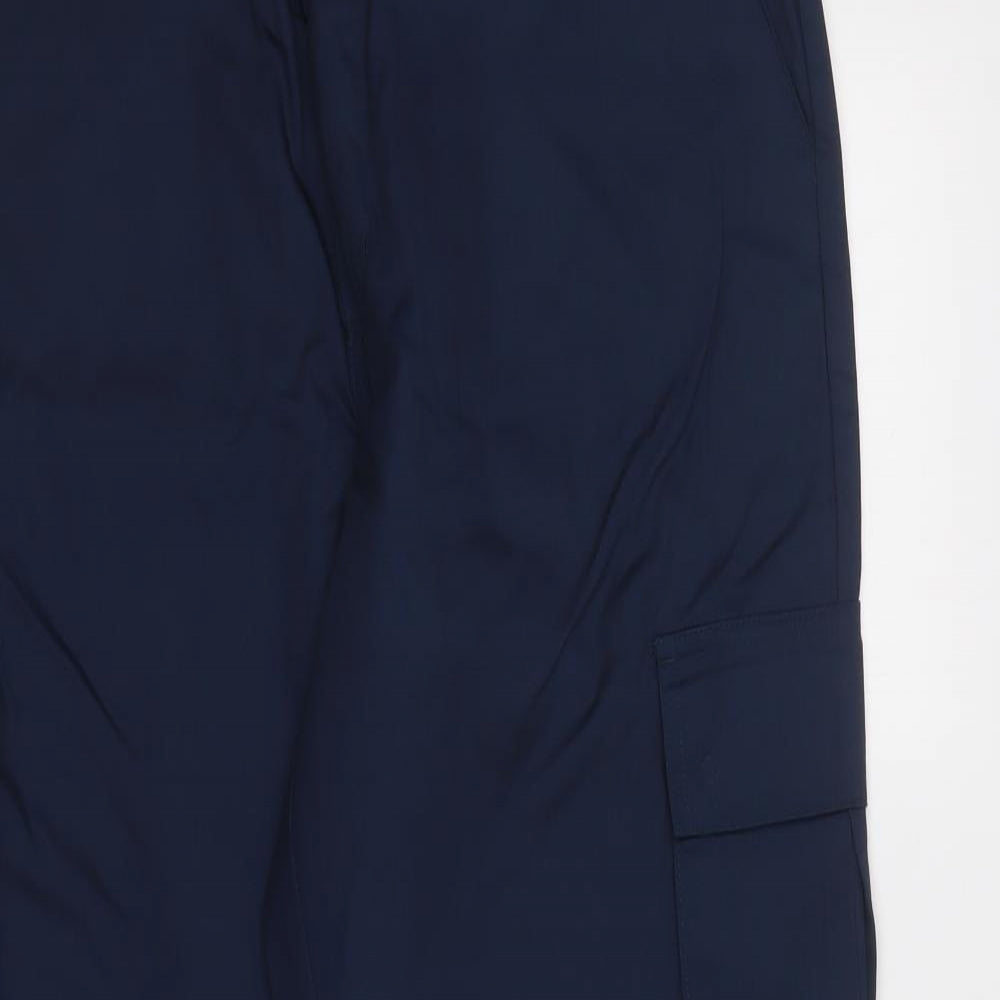 Alexandra Mens Blue  Polyester Cargo Trousers Size 36 L32 in Regular Button