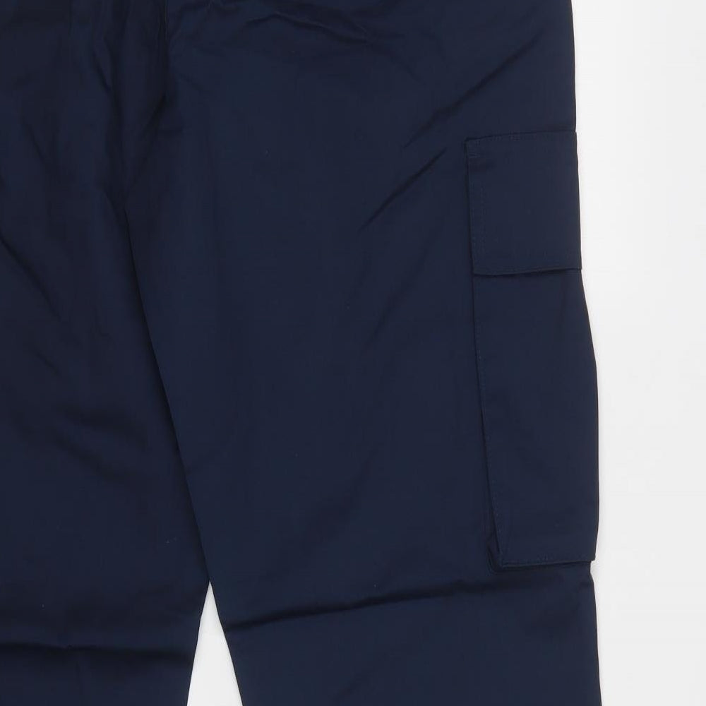 Alexandra Mens Blue  Polyester Cargo Trousers Size 36 L32 in Regular Button