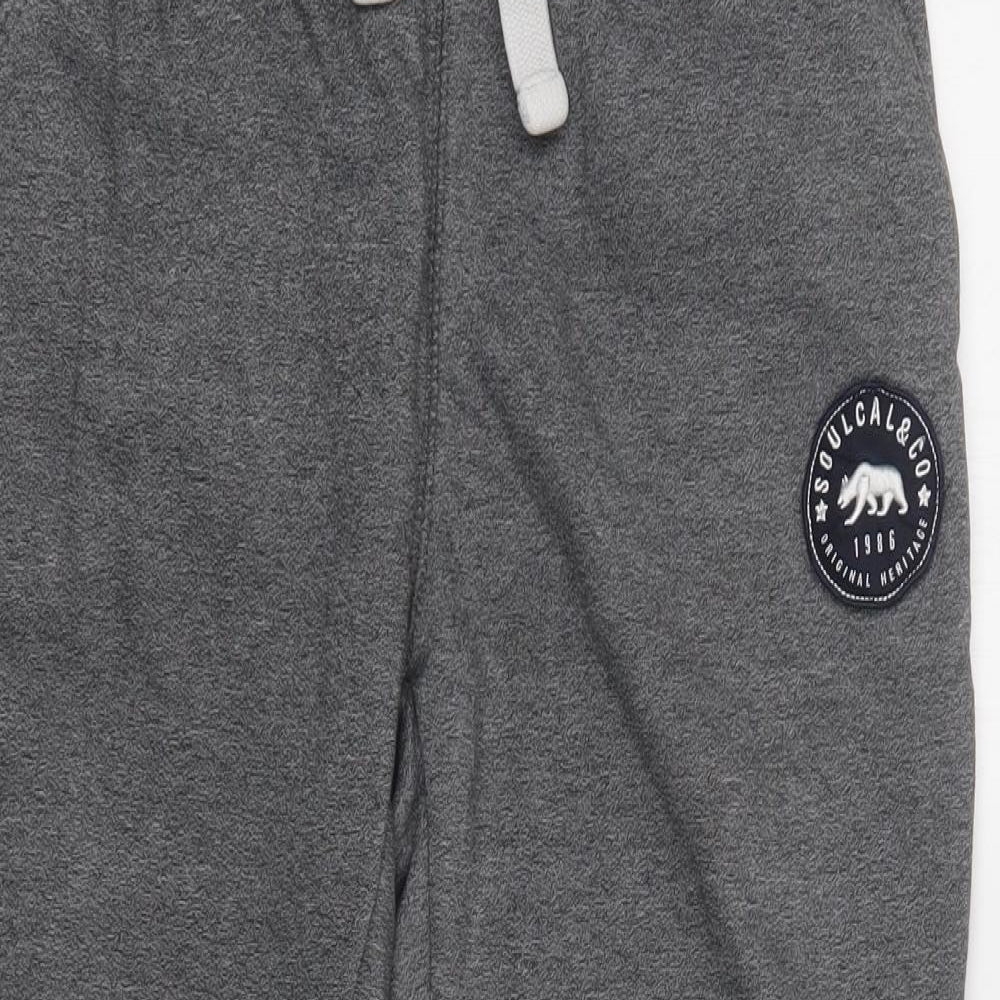 SoulCal & Co Womens Grey  Cotton Jogger Trousers Size XS L26 in Regular Drawstring