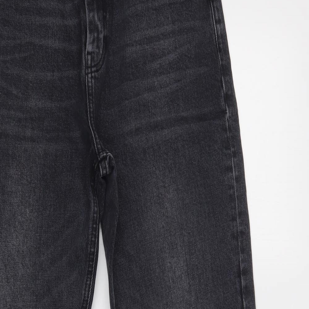 Topshop Mens Grey  Cotton Skinny Jeans Size 32 L36 in Regular Button