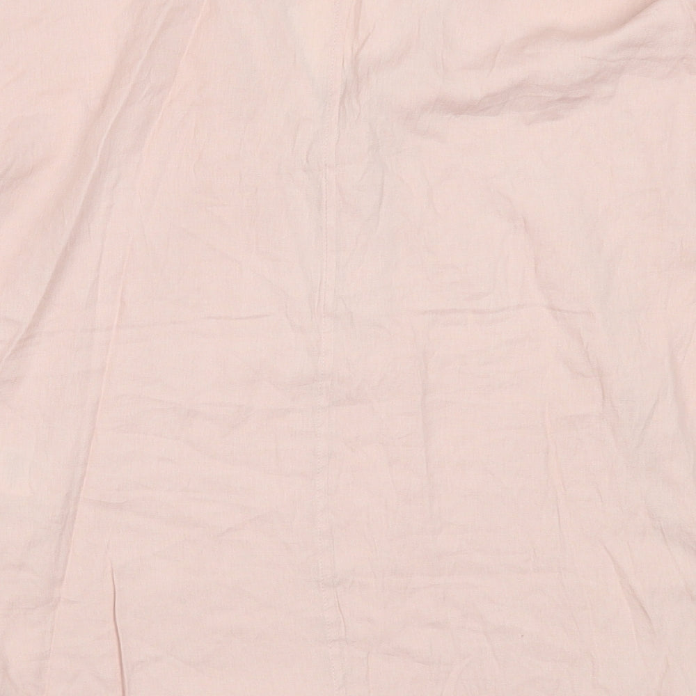 Mint Velvet Womens Pink  Viscose Basic Blouse Size M V-Neck
