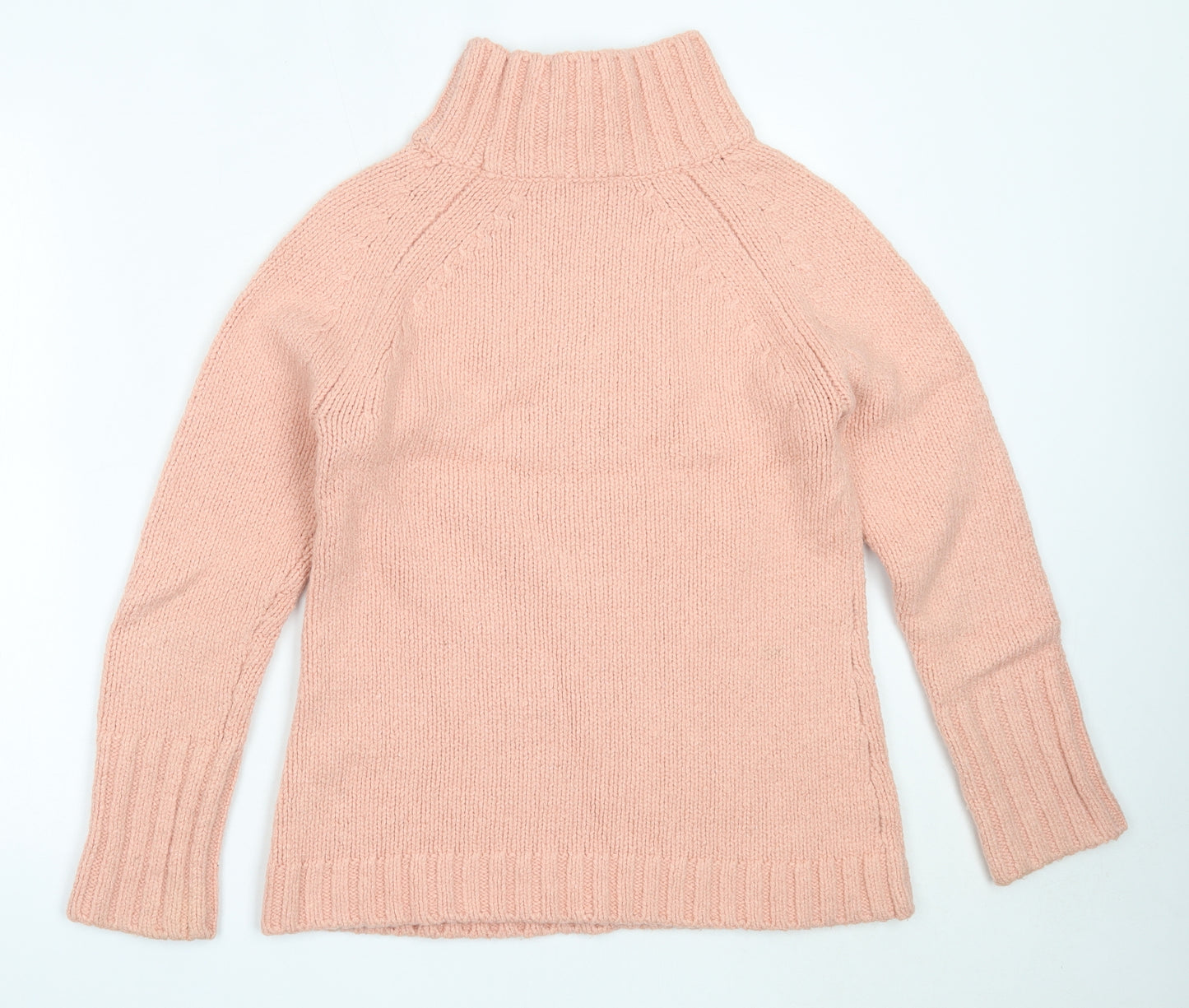 Mint Velvet Womens Pink High Neck  Cotton Pullover Jumper Size 12