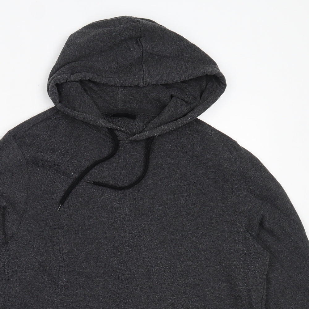 H&M Mens Grey  Cotton Pullover Hoodie Size M