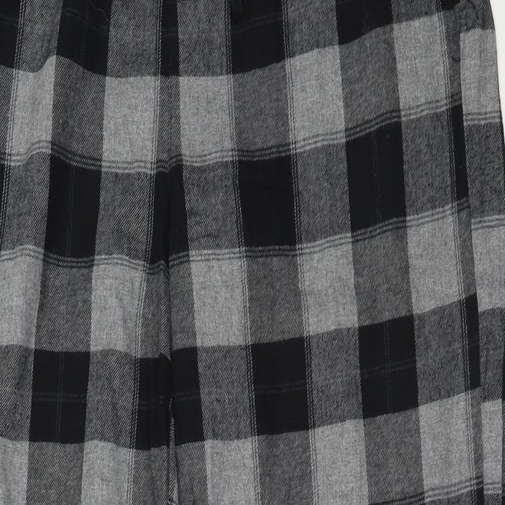Avenue Mens Grey Check Cotton  Pyjama Pants Size XL