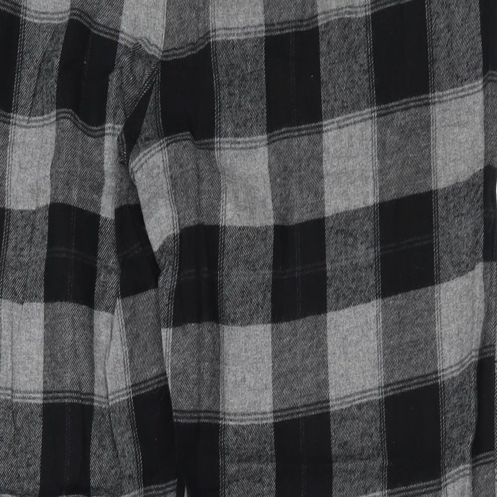 Avenue Mens Grey Check Cotton  Pyjama Pants Size XL
