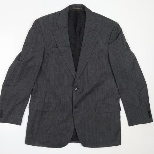 Marks and Spencer Mens Grey  Polyester Jacket Blazer Size 42
