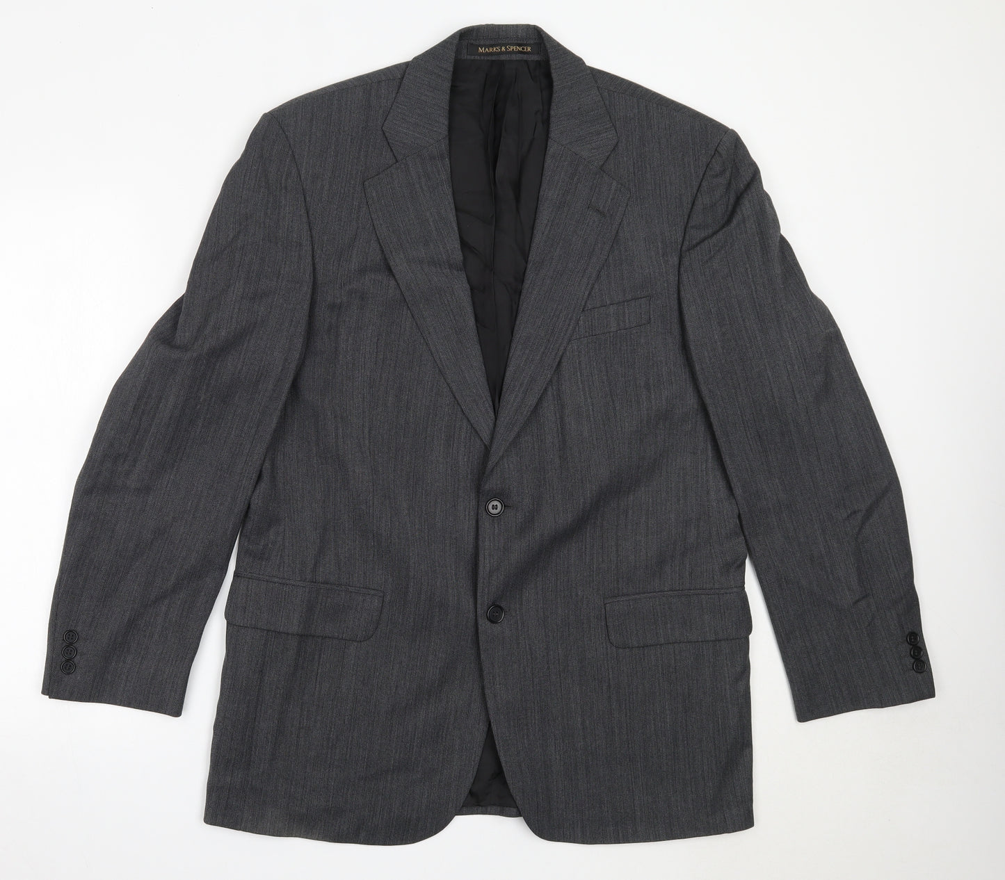 Marks and Spencer Mens Grey  Polyester Jacket Blazer Size 42