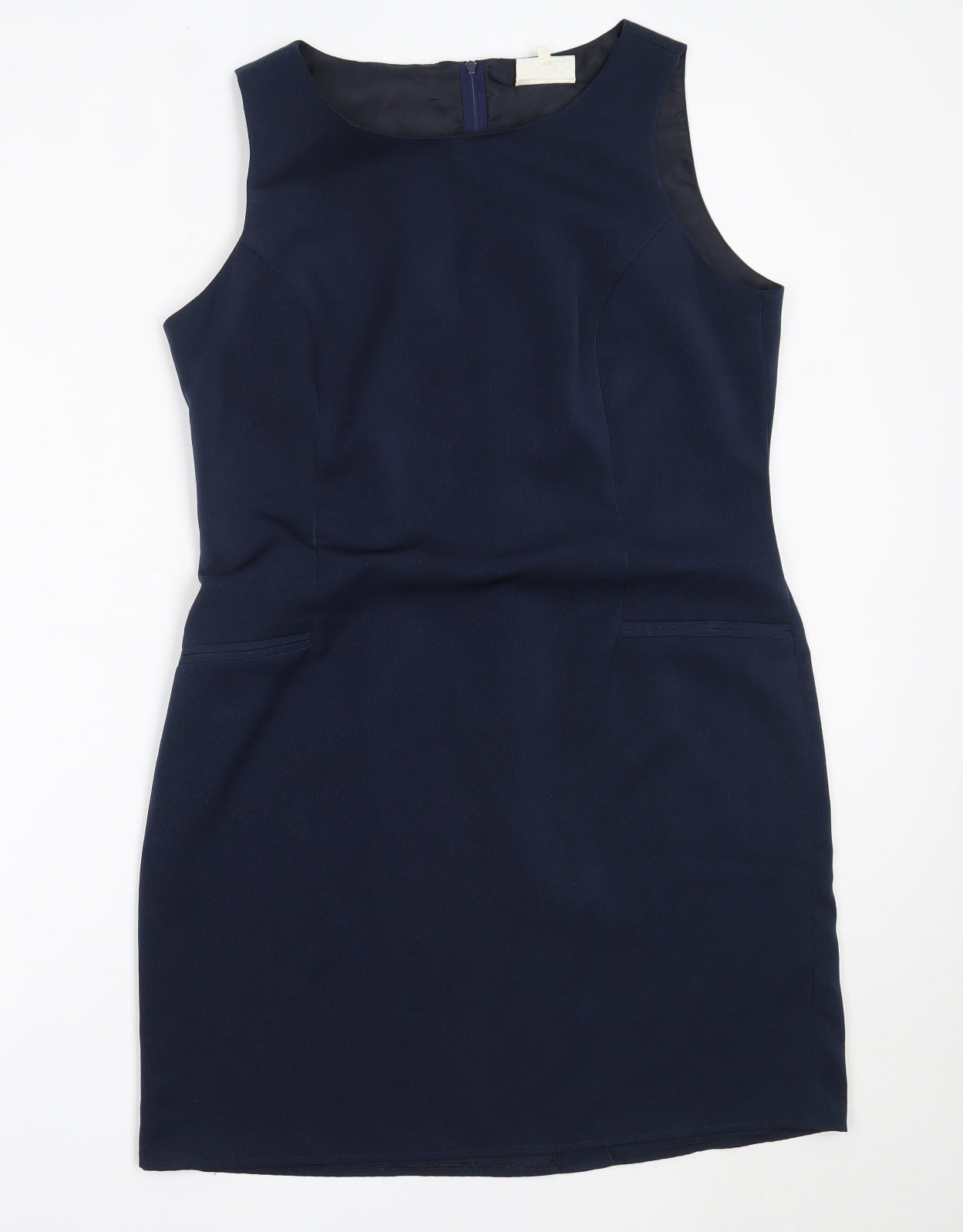 Sara Neal Womens Blue  Polyester Shift  Size 16  Round Neck