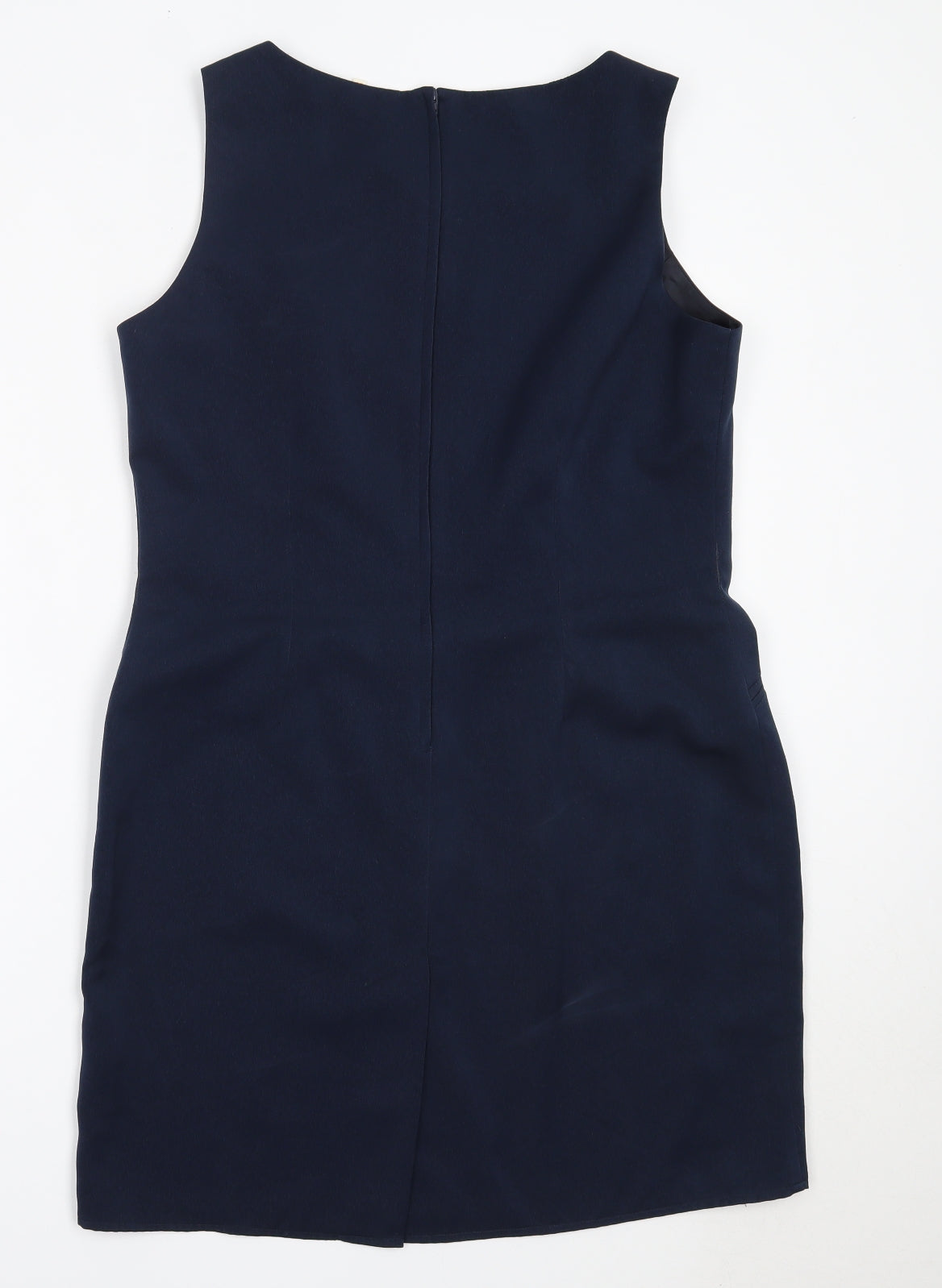 Sara Neal Womens Blue  Polyester Shift  Size 16  Round Neck