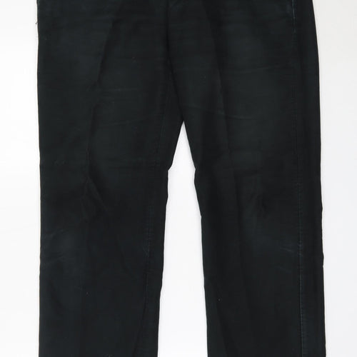 Charles Tyrwhitt Mens Black  Cotton Chino Trousers Size 36 in L34 in Regular