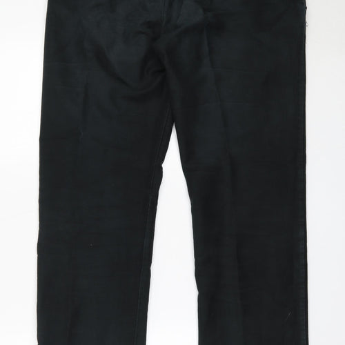 Charles Tyrwhitt Mens Black  Cotton Chino Trousers Size 36 in L34 in Regular