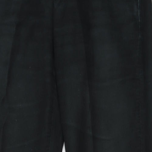 Charles Tyrwhitt Mens Black  Cotton Chino Trousers Size 36 in L34 in Regular