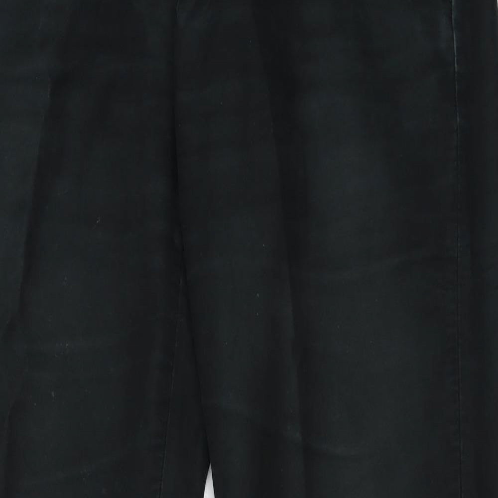 Charles Tyrwhitt Mens Black  Cotton Chino Trousers Size 36 in L34 in Regular