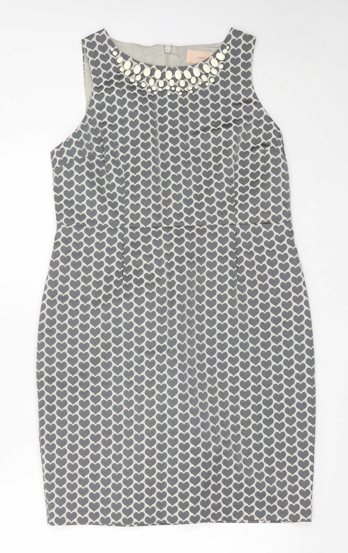 NEXT Womens Grey  Polyester Shift  Size 16  Round Neck