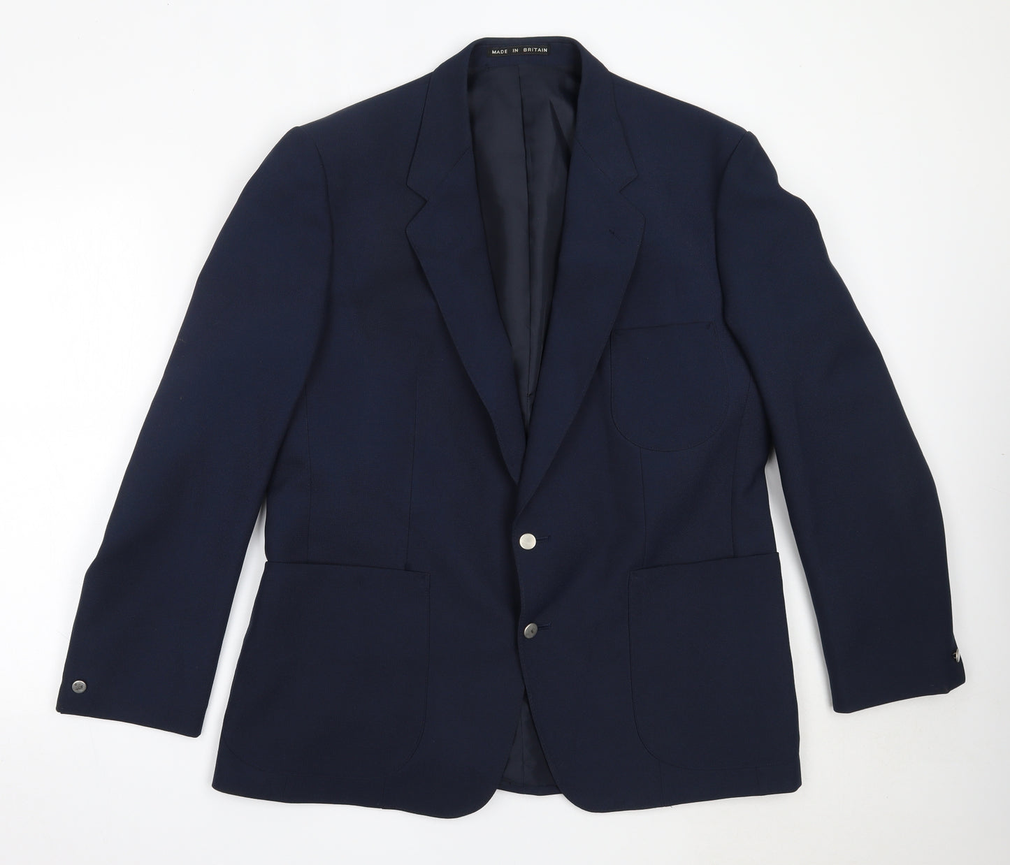Greenwoods Mens Blue  Polyester Jacket Blazer Size 42