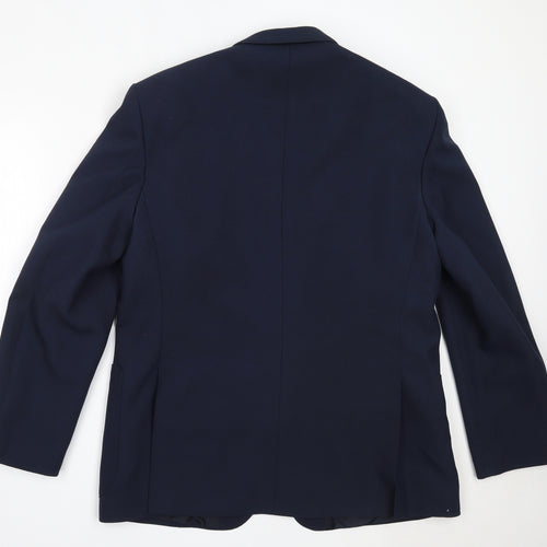 Greenwoods Mens Blue  Polyester Jacket Blazer Size 42