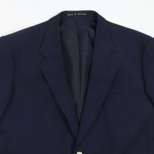Greenwoods Mens Blue  Polyester Jacket Blazer Size 42