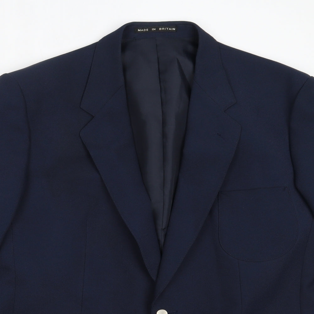 Greenwoods Mens Blue  Polyester Jacket Blazer Size 42