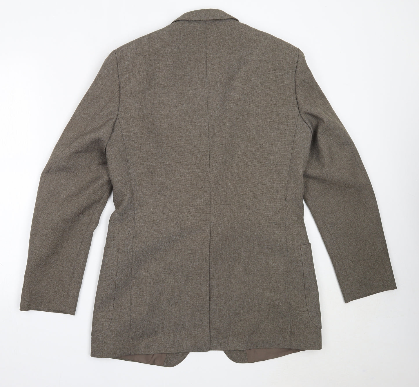 Preworn Mens Brown  Polyester Jacket Blazer Size 40