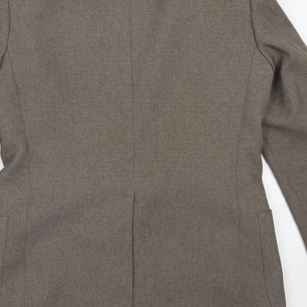 Preworn Mens Brown  Polyester Jacket Blazer Size 40