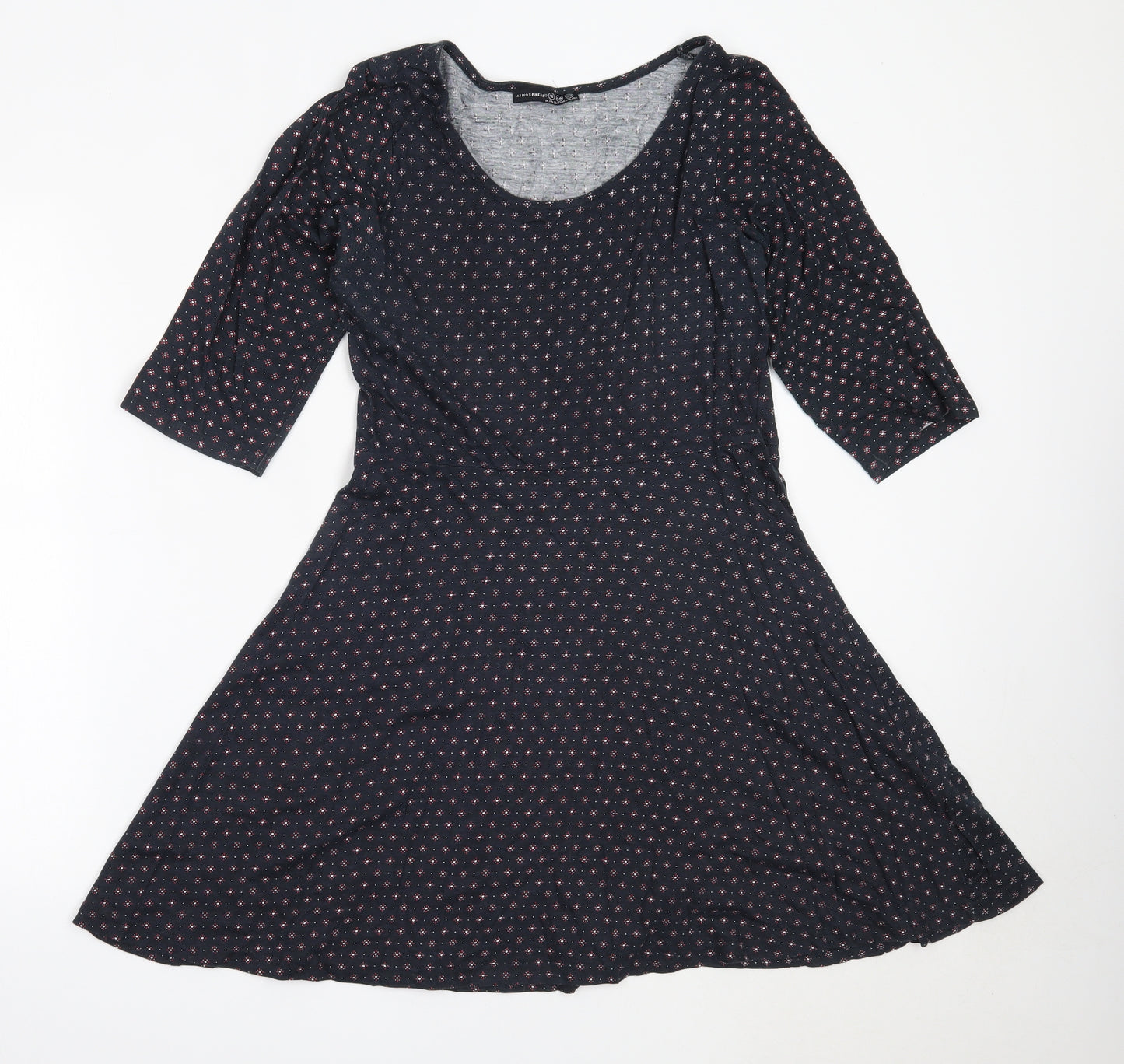 Atmosphere Womens Blue  Cotton Fit & Flare  Size 16  Round Neck