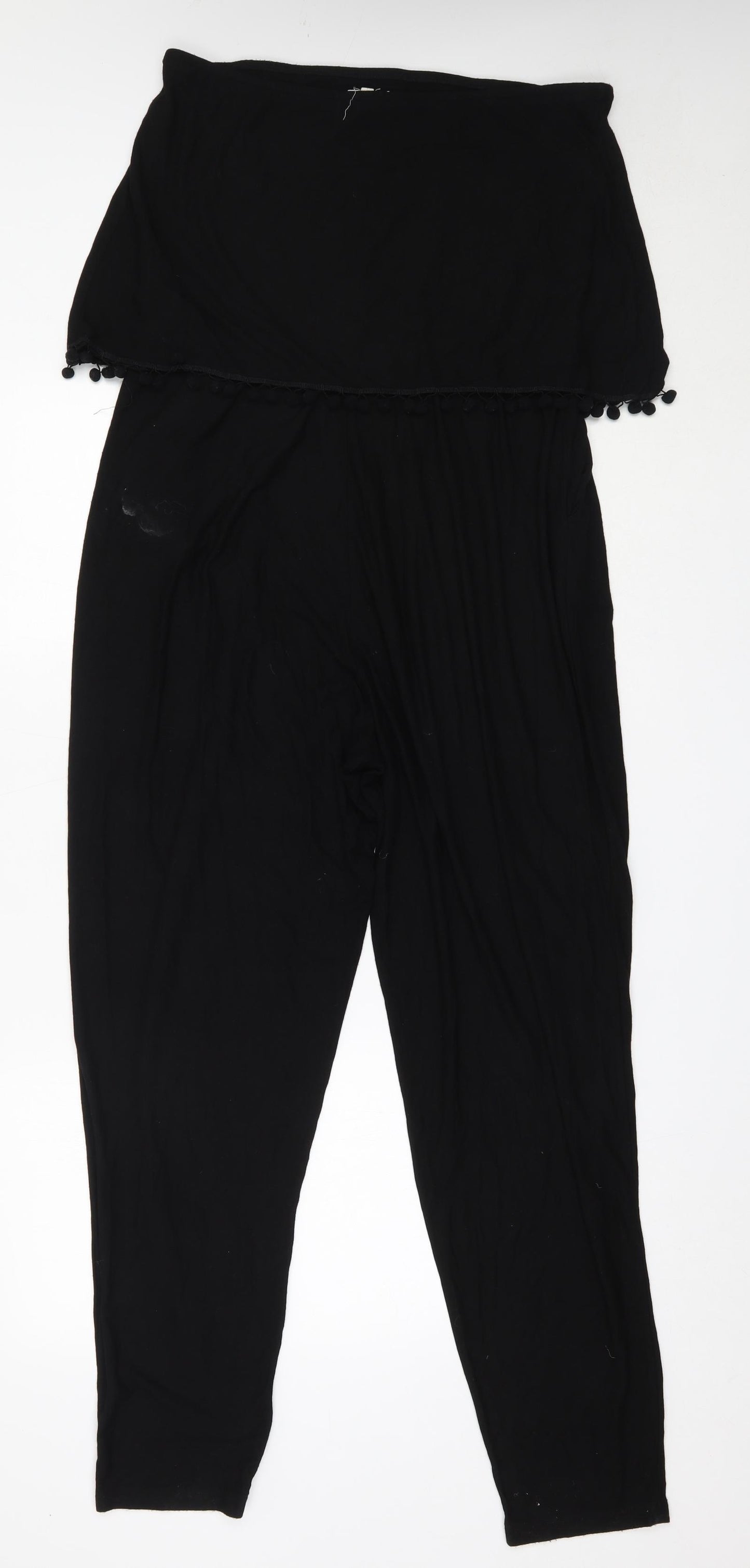 NEXT Womens Black  Viscose Jumpsuit One-Piece Size 16