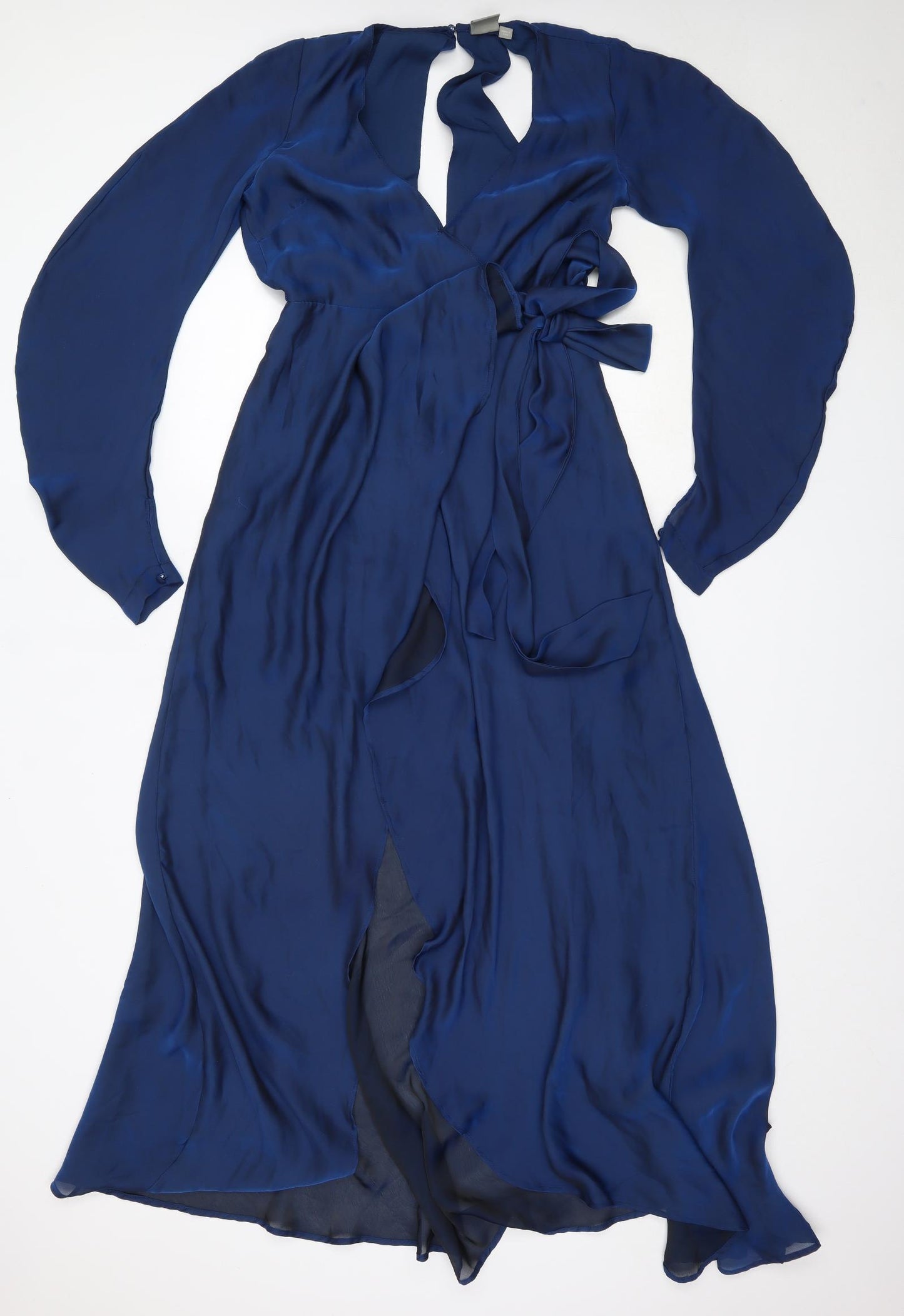 ASOS Womens Blue  Polyester Ball Gown  Size 10  V-Neck