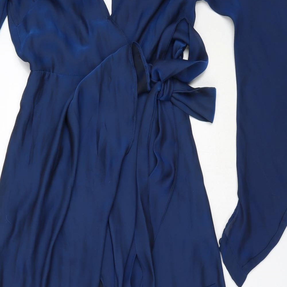 ASOS Womens Blue  Polyester Ball Gown  Size 10  V-Neck