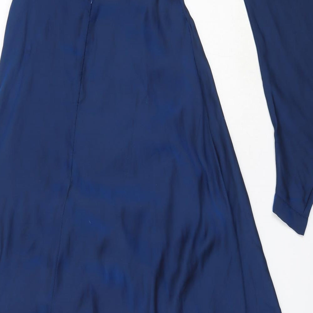 ASOS Womens Blue  Polyester Ball Gown  Size 10  V-Neck