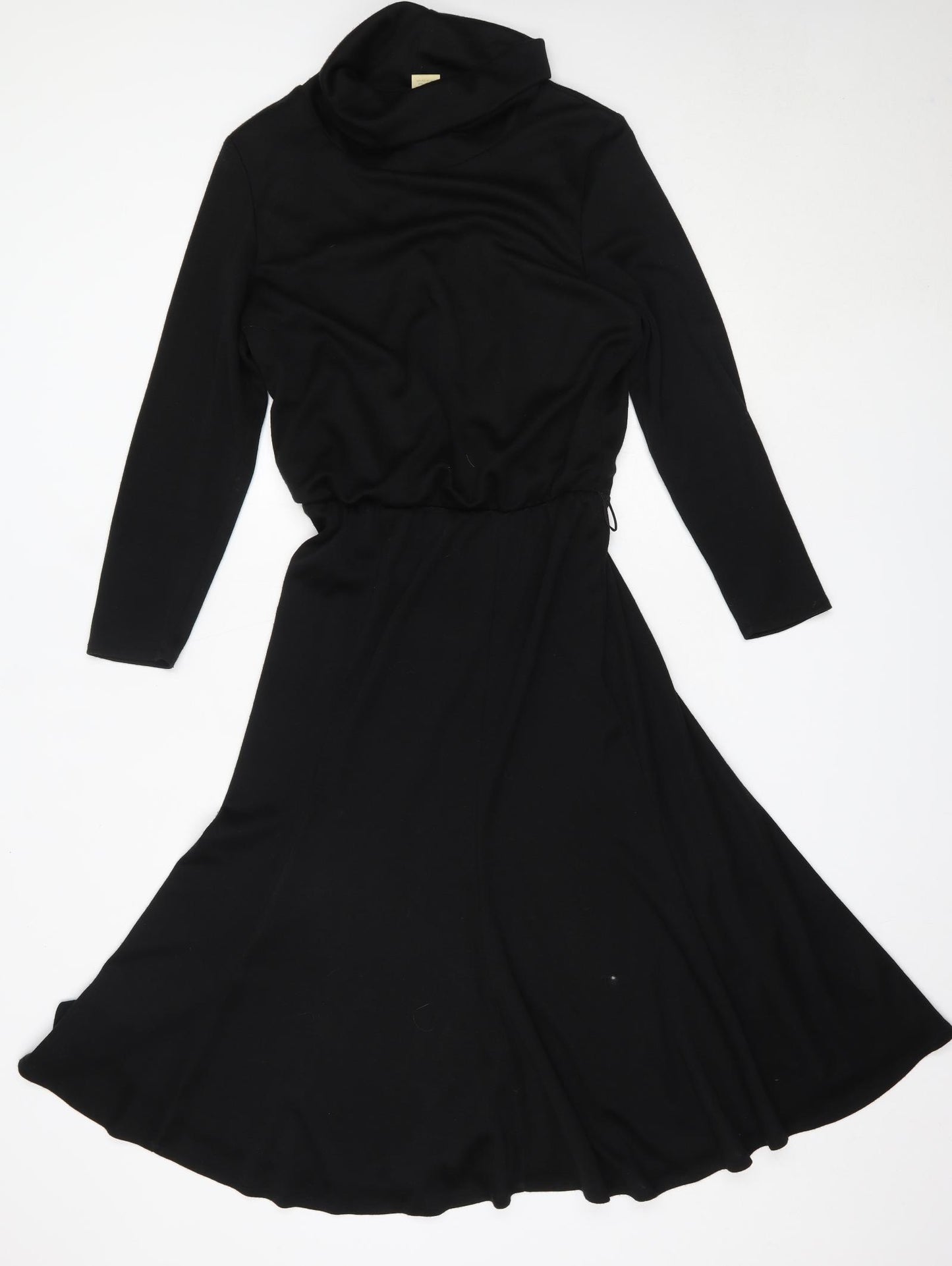 Paige Womens Black  Polyester Fit & Flare  Size 14  Roll Neck