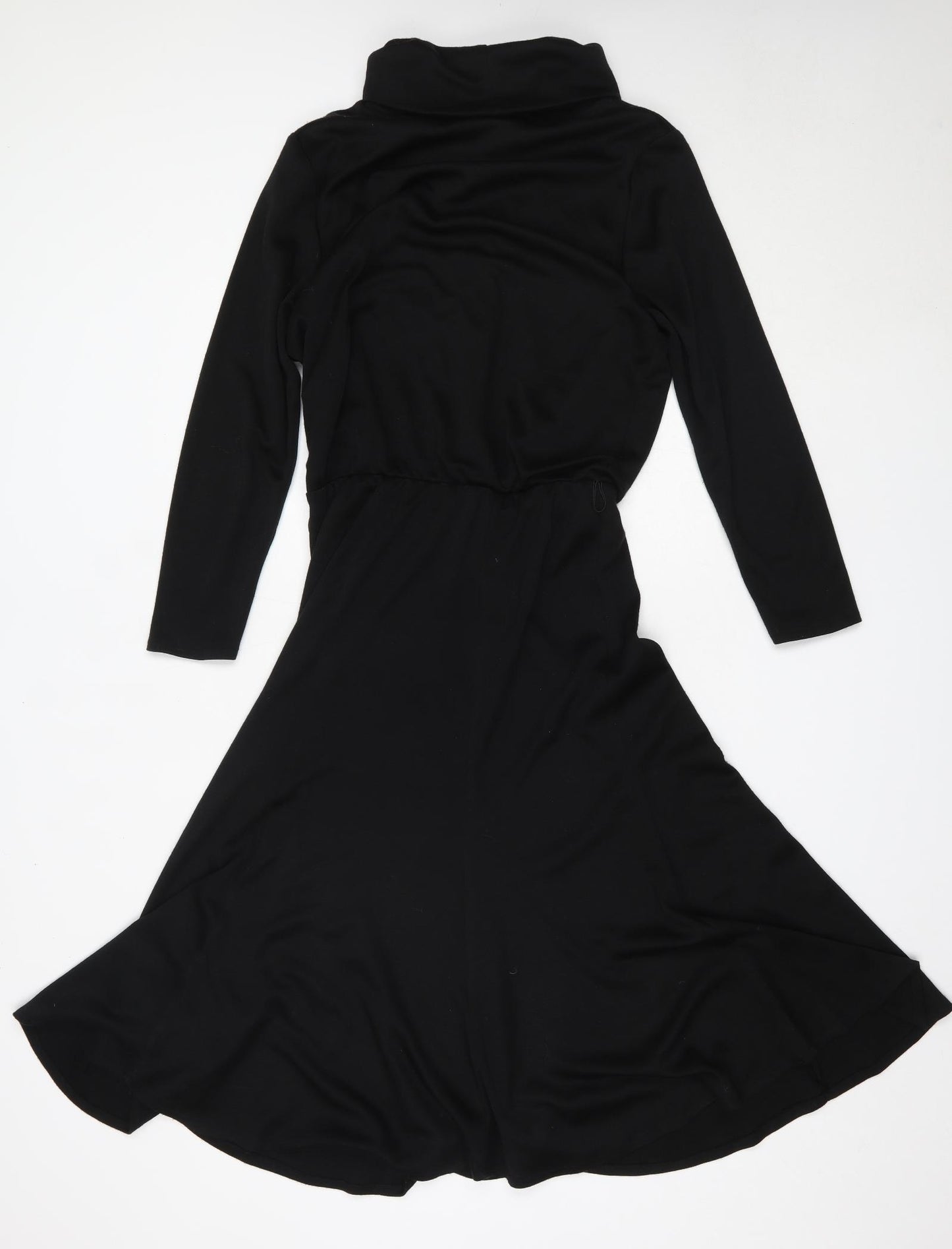Paige Womens Black  Polyester Fit & Flare  Size 14  Roll Neck